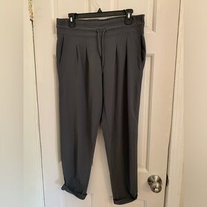 prAna lightweight drawstring hiking/climbing pants high rise cuffed ankles sz M